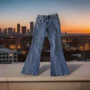 Kensie Vintage Luxe Jeans Women's 8/29 Blue The Savannah High Rise Flare